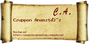 Czuppon Anasztáz névjegykártya